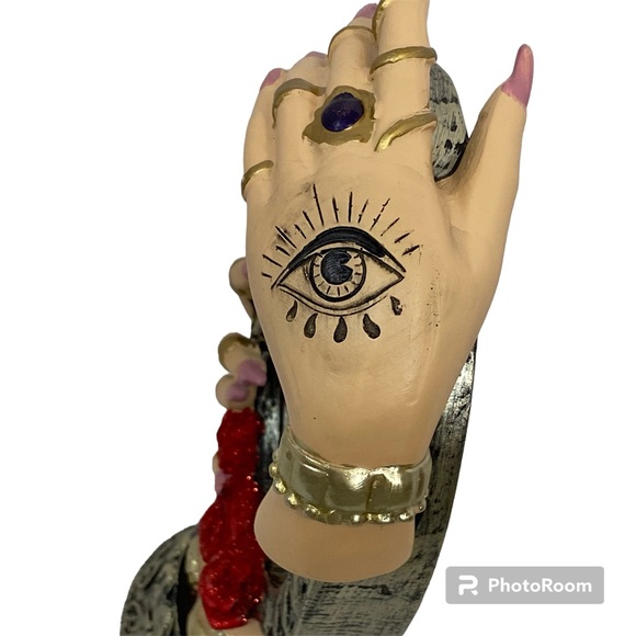 Fortune teller mirror with red roses oddity hallows Eve - Picture 4 of 12